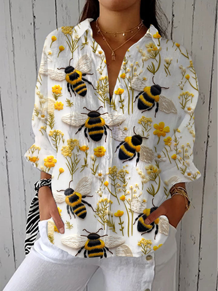 Abigail - Golden Bee Blouse-15542180348277-Nancy & Mae Savannah
