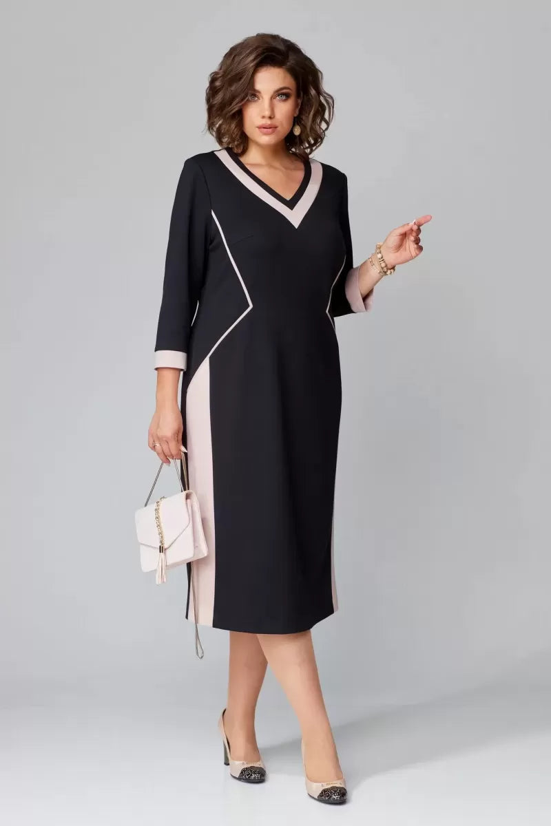 Alexa - Elegant V-neck dress-15553262289269-Nancy & Mae Savannah