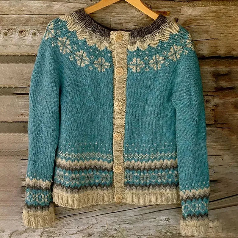Allaira - Vintage Icelandic Cardigan-15531112464757-Nancy & Mae Savannah