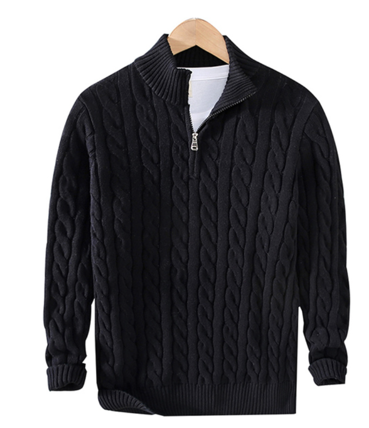 Anthony | Half Zip Cable Knit-15553980203381-Nancy & Mae Savannah