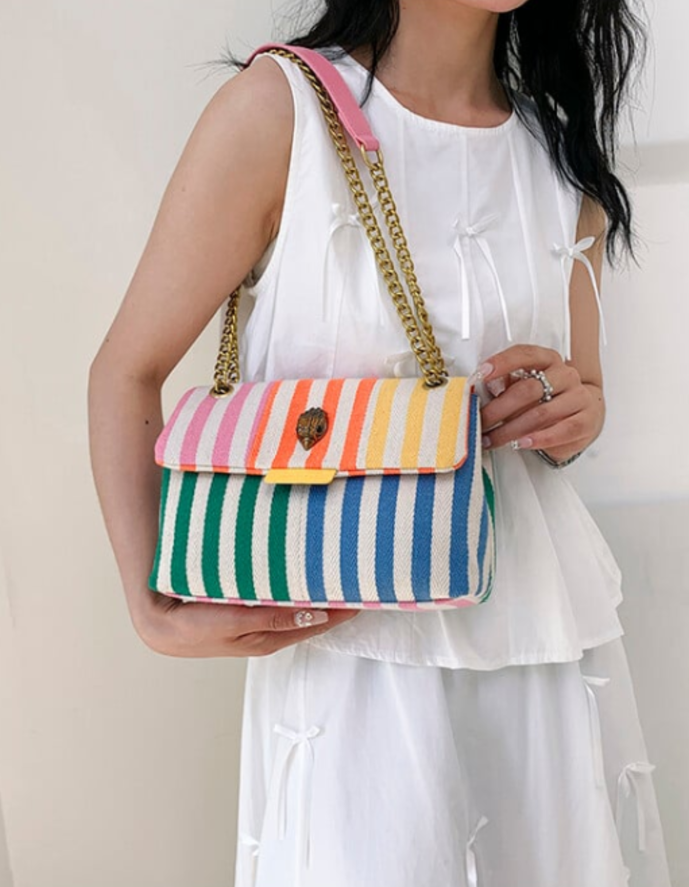 Bellanima – Vibrant striped weave – Shoulder bag-15133817602421-Nancy & Mae Savannah