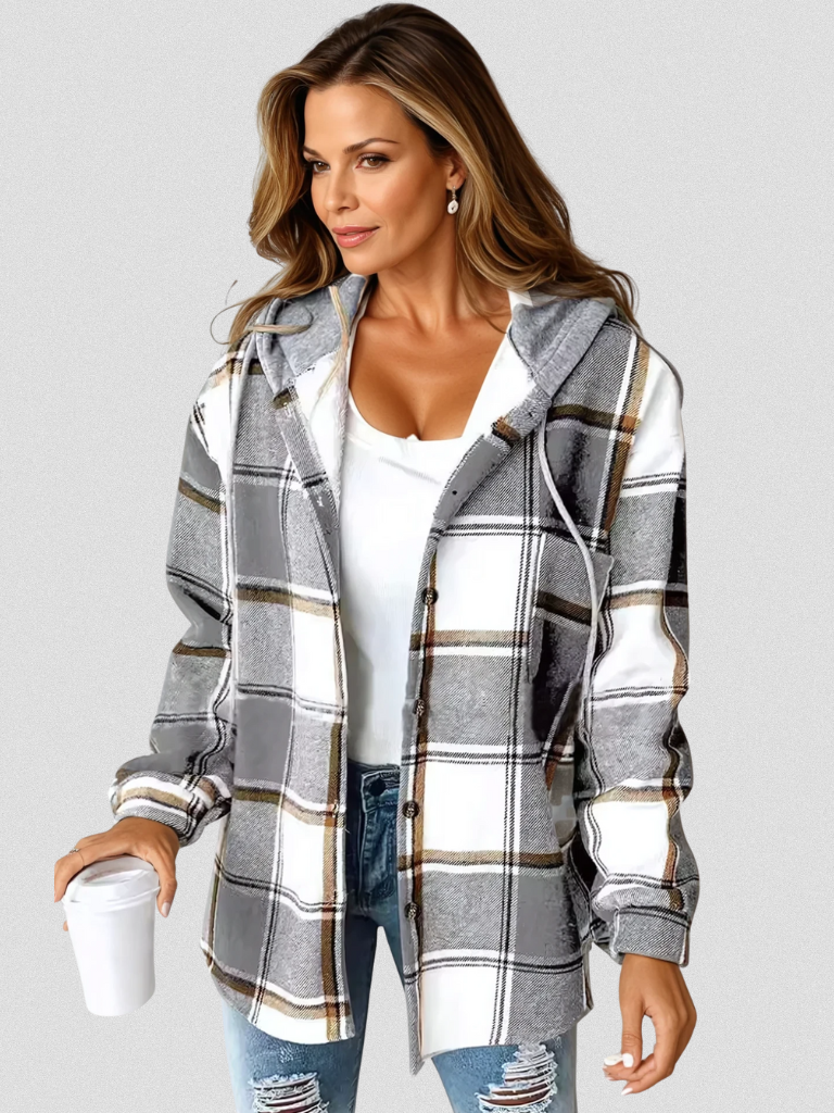 CAMDEN - PLAID HOODED SHACKET-15549014114677-Nancy & Mae Savannah