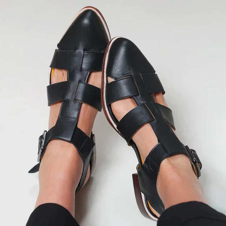 CECILIA - WOVEN FLAT SANDALS-15553872331125-Nancy & Mae Savannah