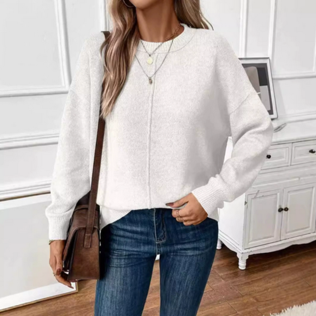 CHRYSA - Casual Soft Knit Sweater-15519827689845-Nancy & Mae Savannah