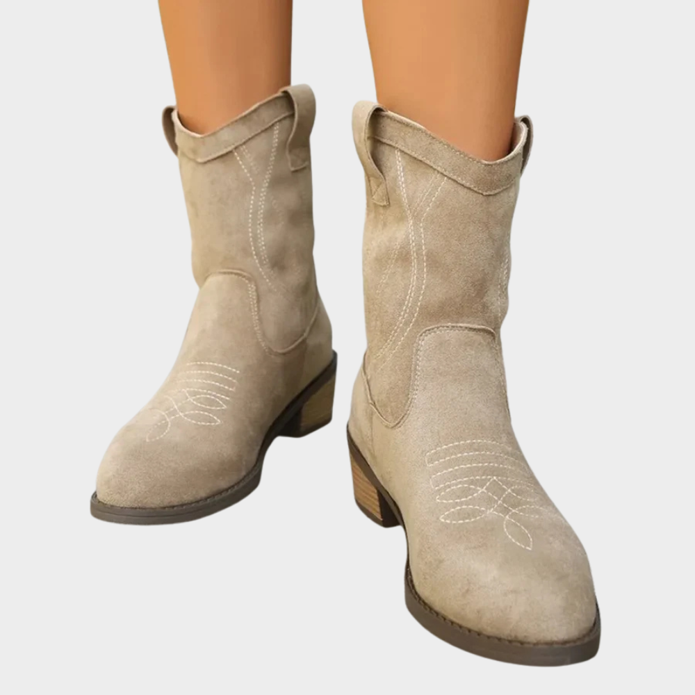 Chandler - Cowboy -Style Ankle Boots-15520005128565-Nancy & Mae Savannah