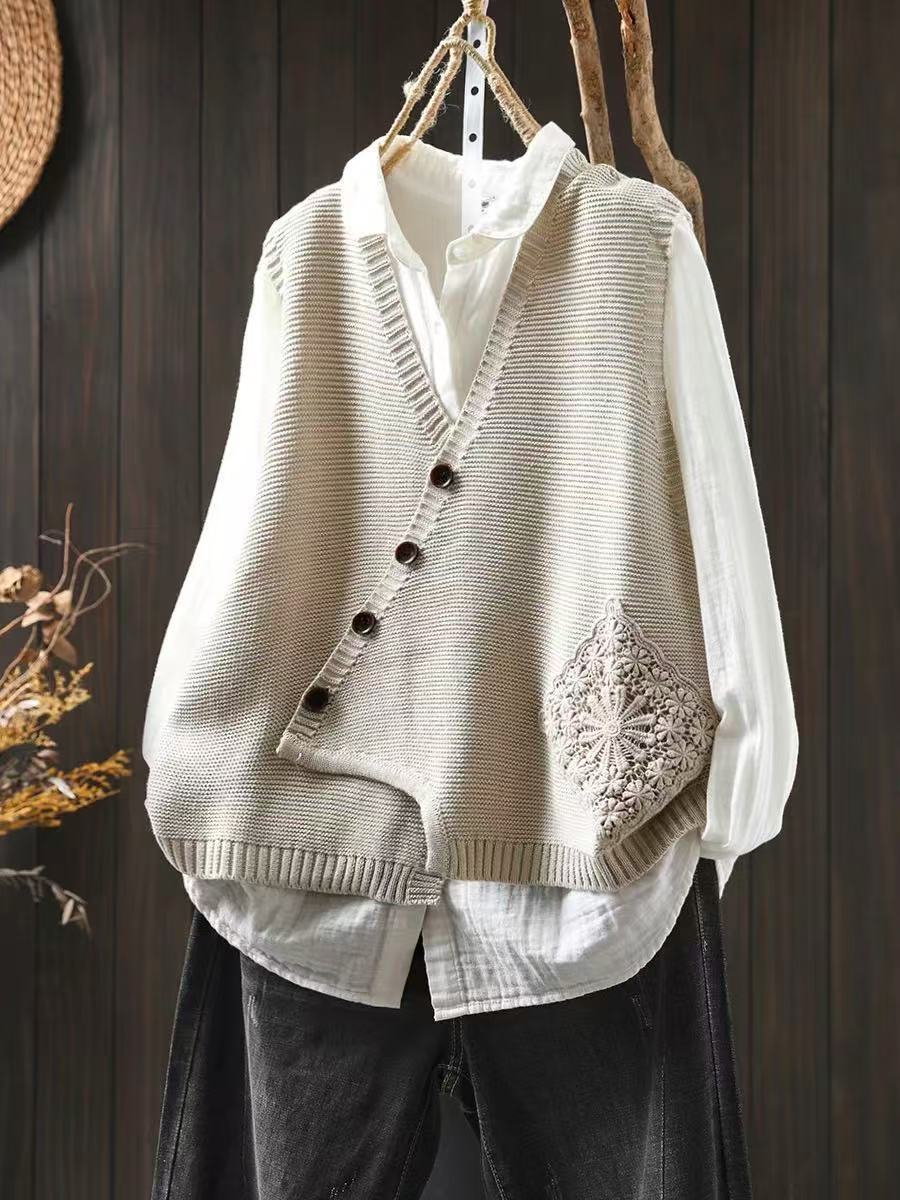 ELOWYN - KNIT VEST-15519212142965-Nancy & Mae Savannah