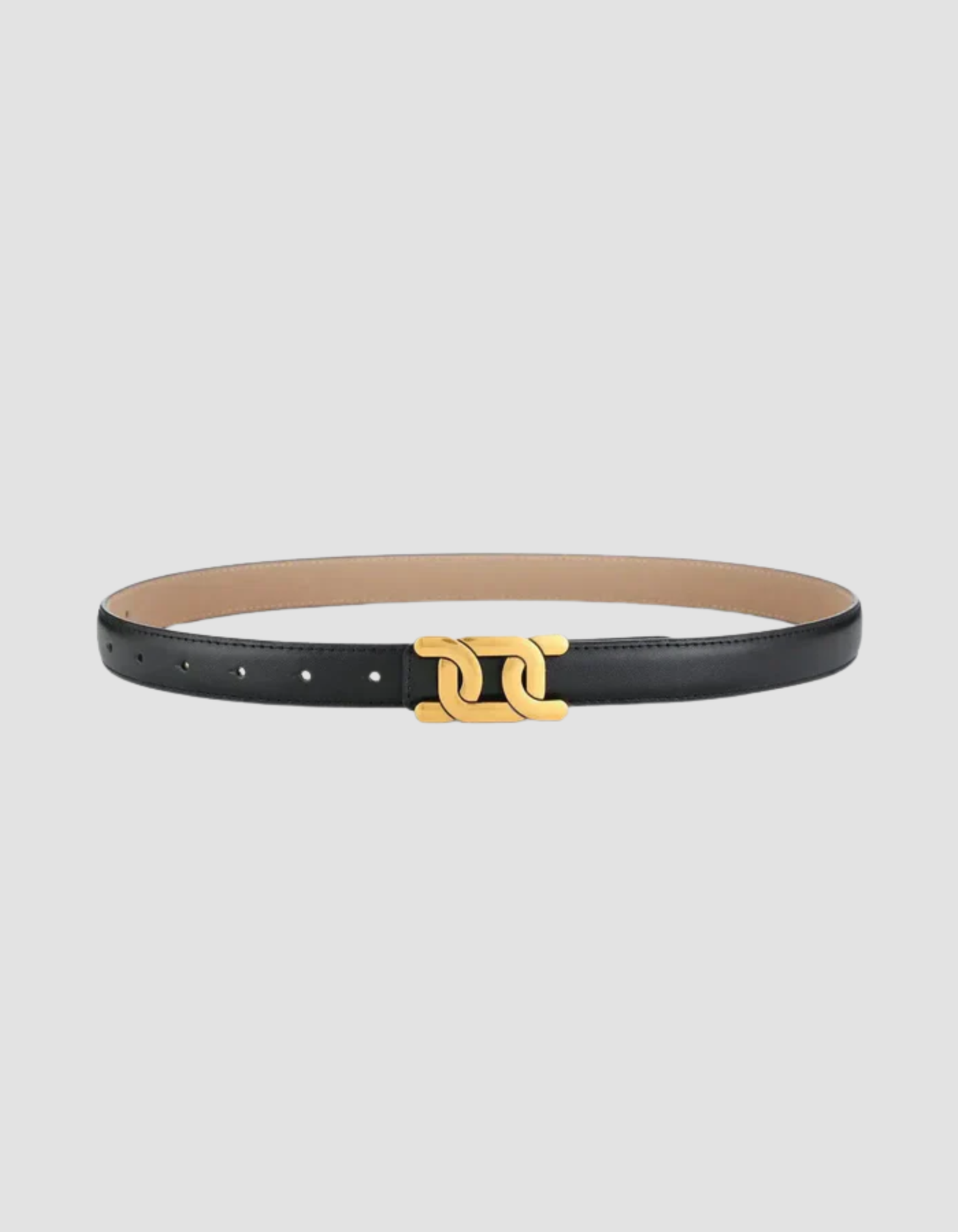 Elodia – Slim polished buckle – Leather belt-15133536026997-Nancy & Mae Savannah