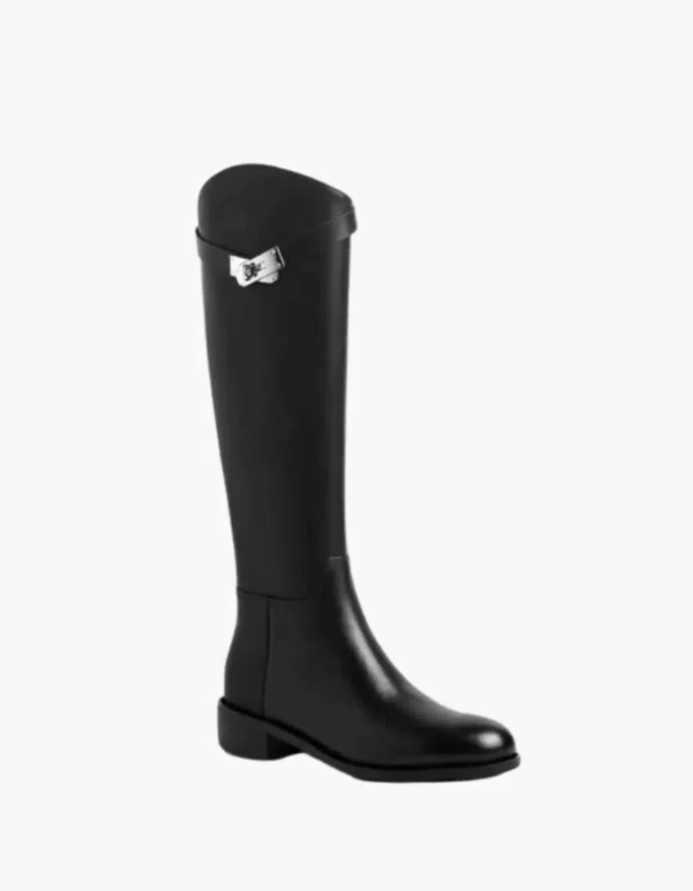 Fabiana – Silver-tone buckle – Vegan leather boots-15133957194101-Nancy & Mae Savannah