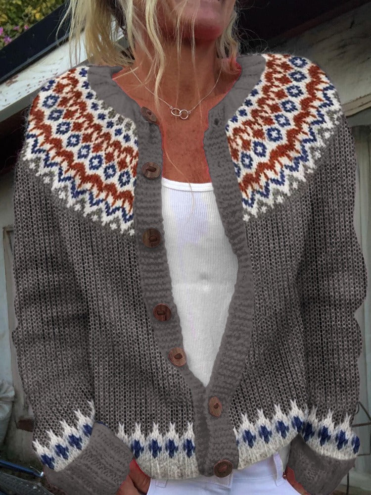 Gabriella - Vintage Icelandic Cardigan-15531113873781-Nancy & Mae Savannah