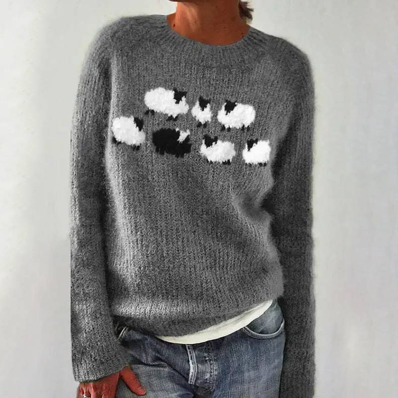 Jandy - Comfortable Cute Sheep Sweater-15518867161461-Nancy & Mae Savannah