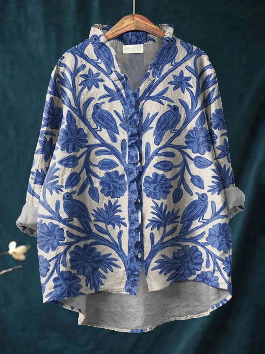 Jasmine - Elegant Bloom Blouse-15542206660981-Nancy & Mae Savannah