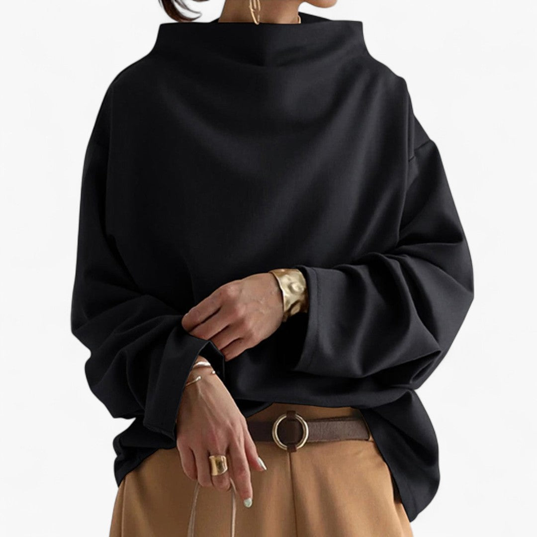 LAIMA - Soft High Neck Sweater-15519826084213-Nancy & Mae Savannah