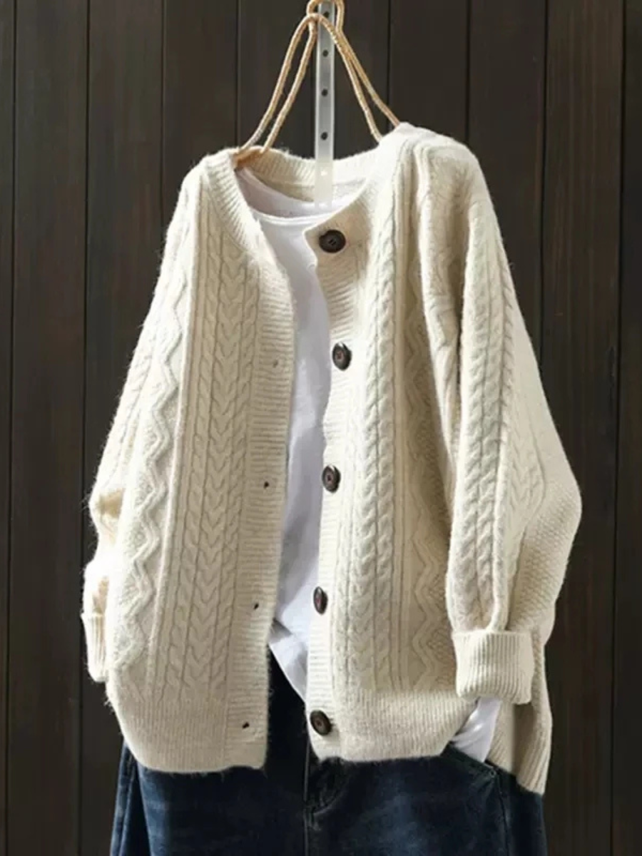 LORENZA - CABLE CARDIGAN-15519212274037-Nancy & Mae Savannah