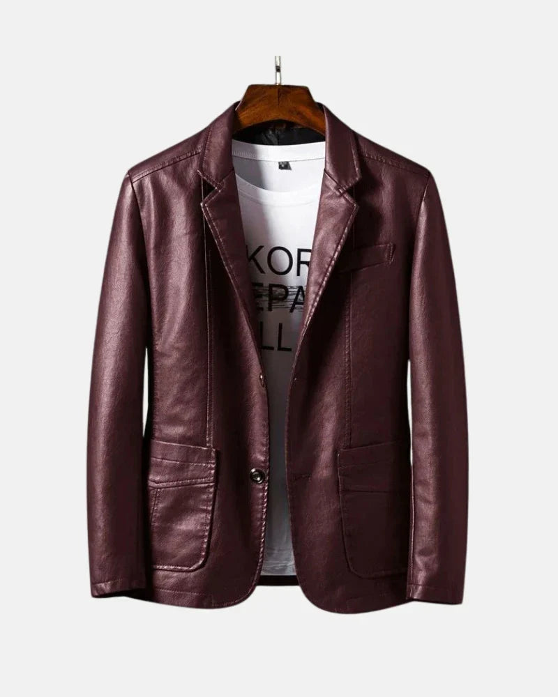 Lagerfeld Leather Jacket-15553983644021-Nancy & Mae Savannah
