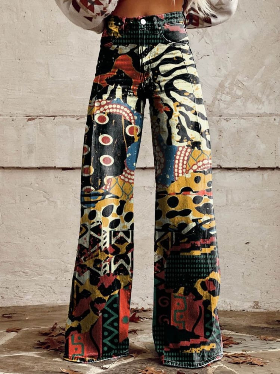 Leona - Tribal Art Statement Pants-15531074060661-Nancy & Mae Savannah