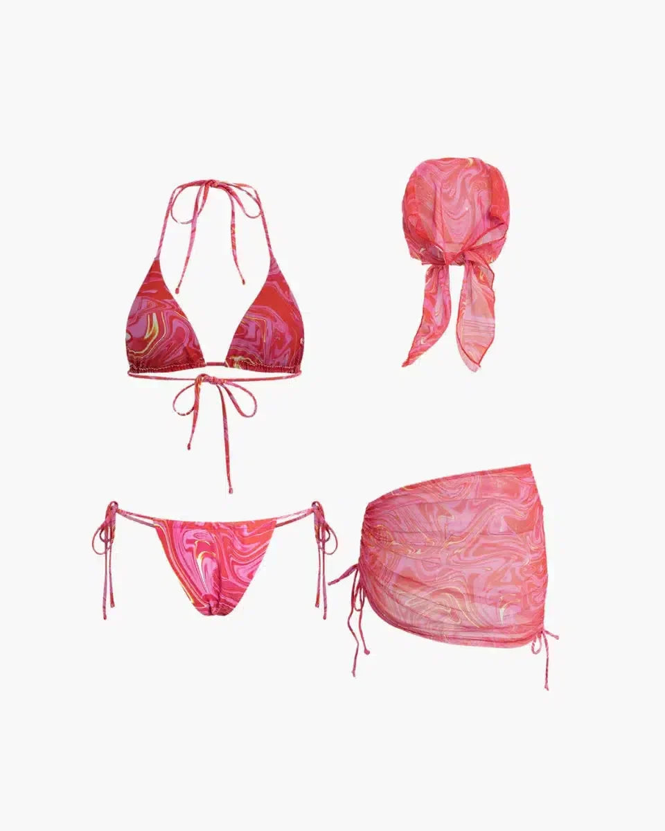 Loreva – Versatile styling – Four-piece bikini set-15133670080885-Nancy & Mae Savannah