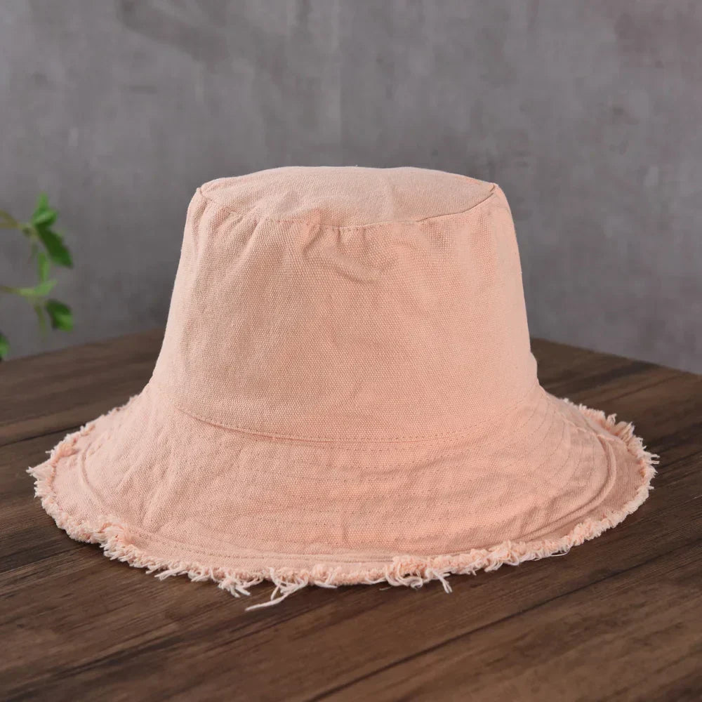 Maelis – Raw edge – Cotton bucket hat-15133817274741-Nancy & Mae Savannah