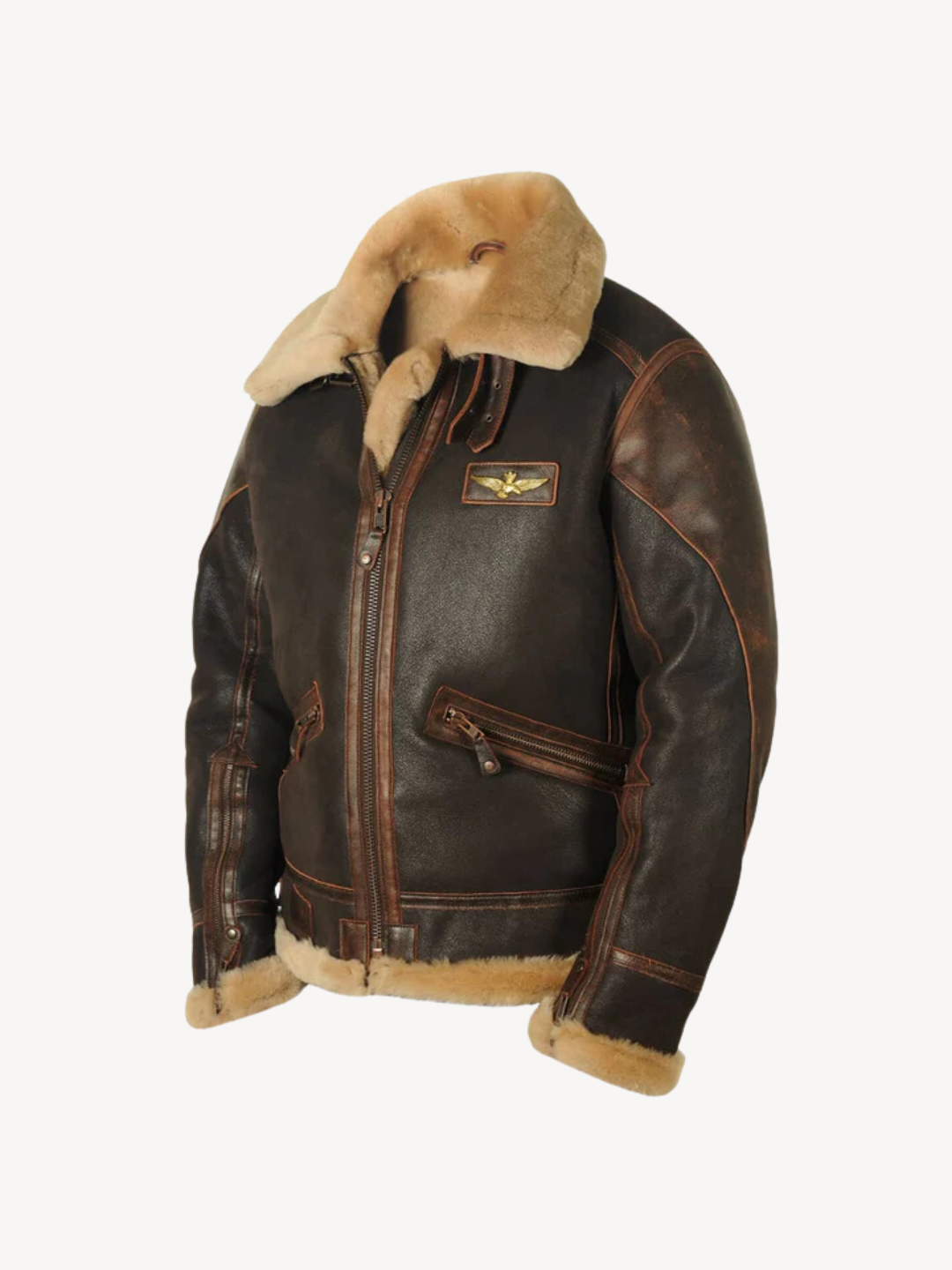 Maverick - Warm Leather Pilot Jacket-15553974796661-Nancy & Mae Savannah
