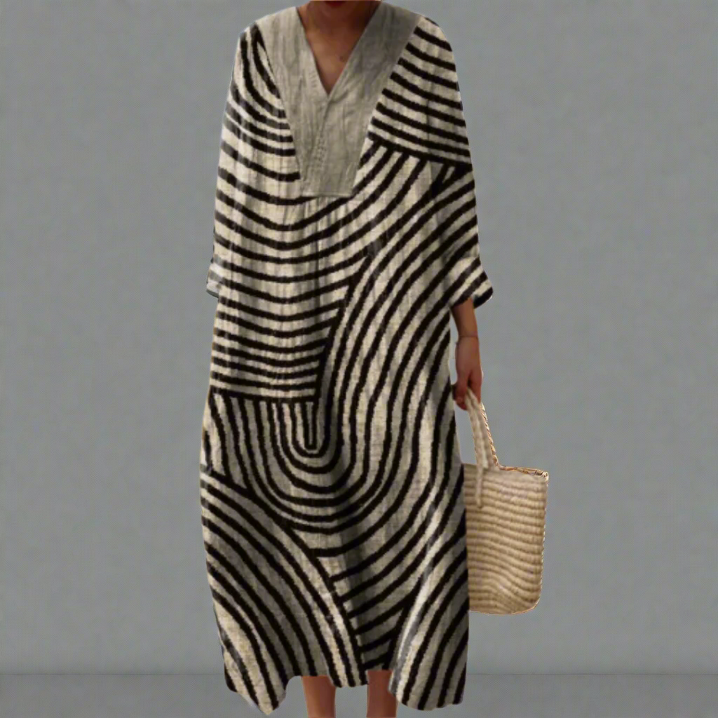 Maya - Flowing Abstract Dress-15543804920181-Nancy & Mae Savannah