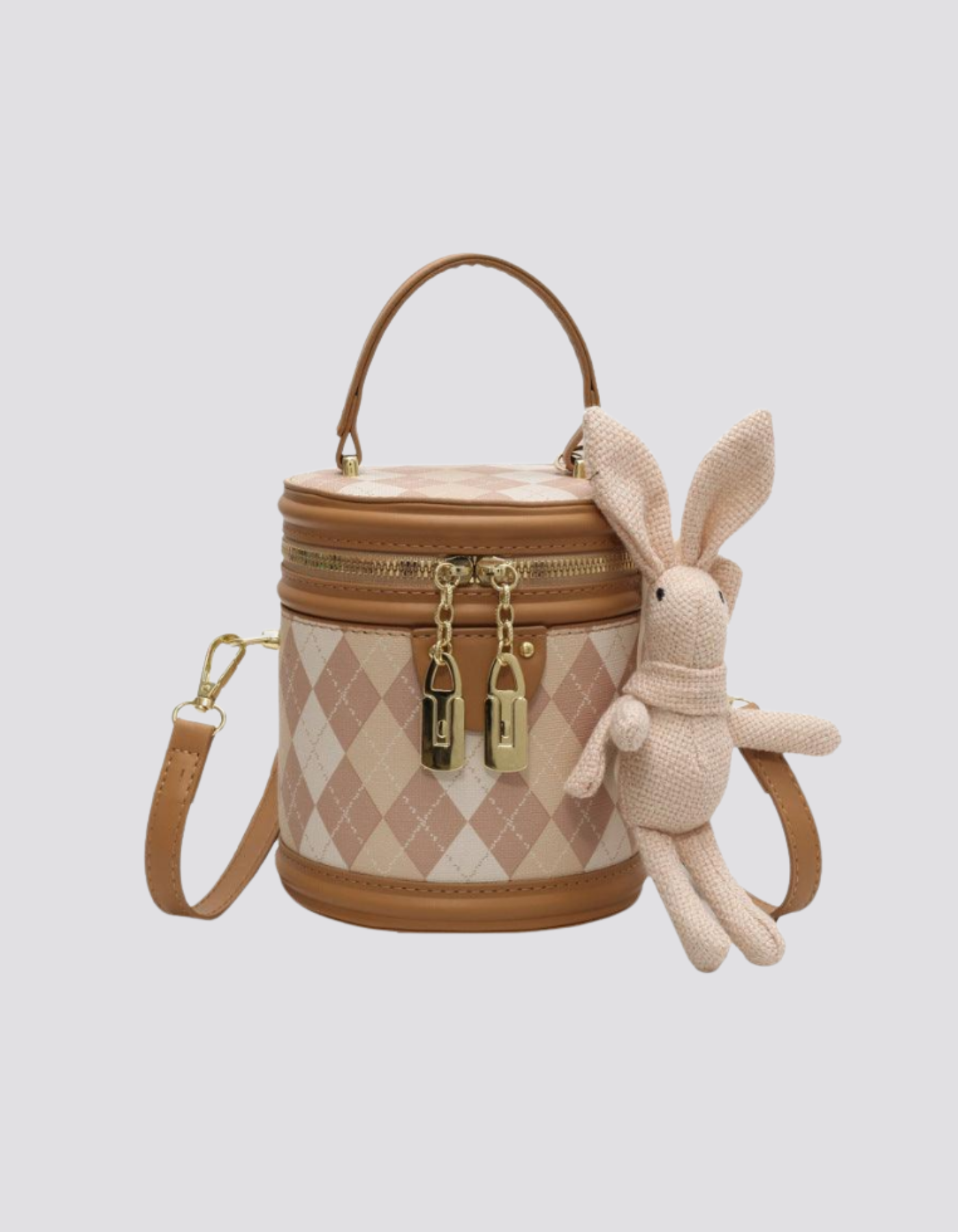Minivière – Argyle bunny accent – Crossbody handbag-15209173877109-Nancy & Mae Savannah