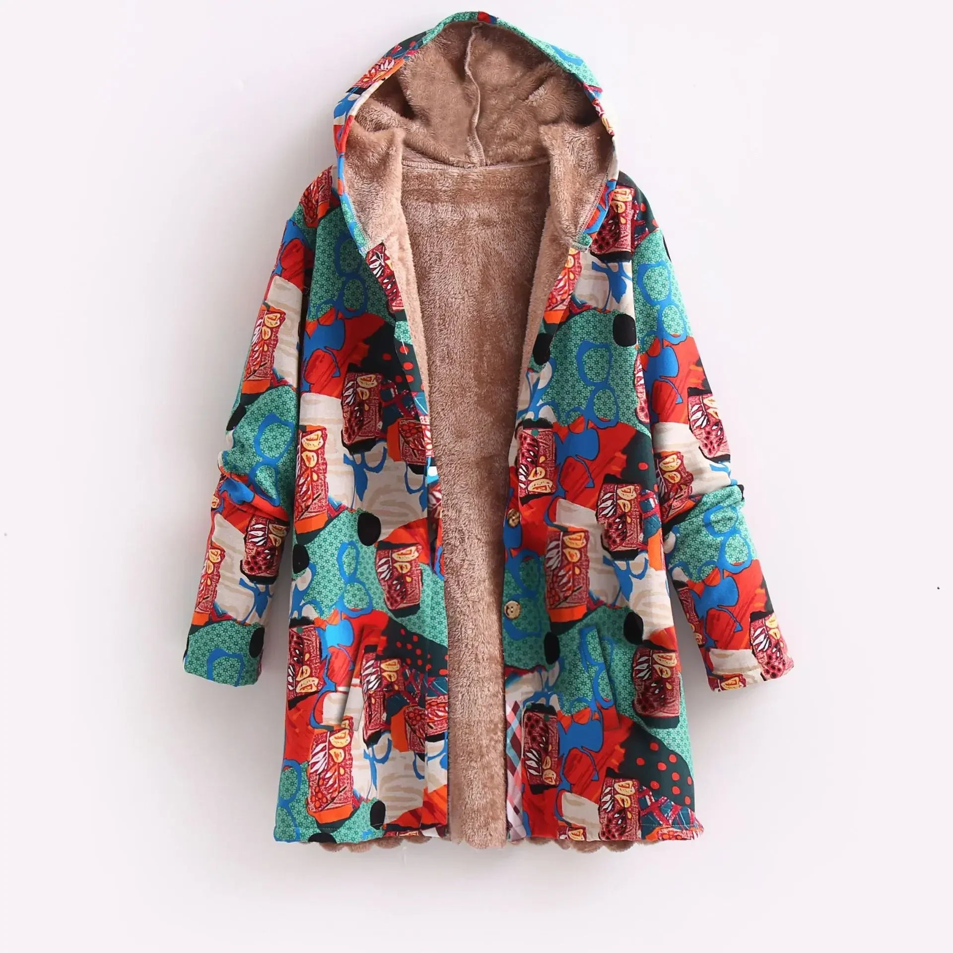 Priscilla - Fleece-Lined Hooded Jacket-15544937021813-Nancy & Mae Savannah