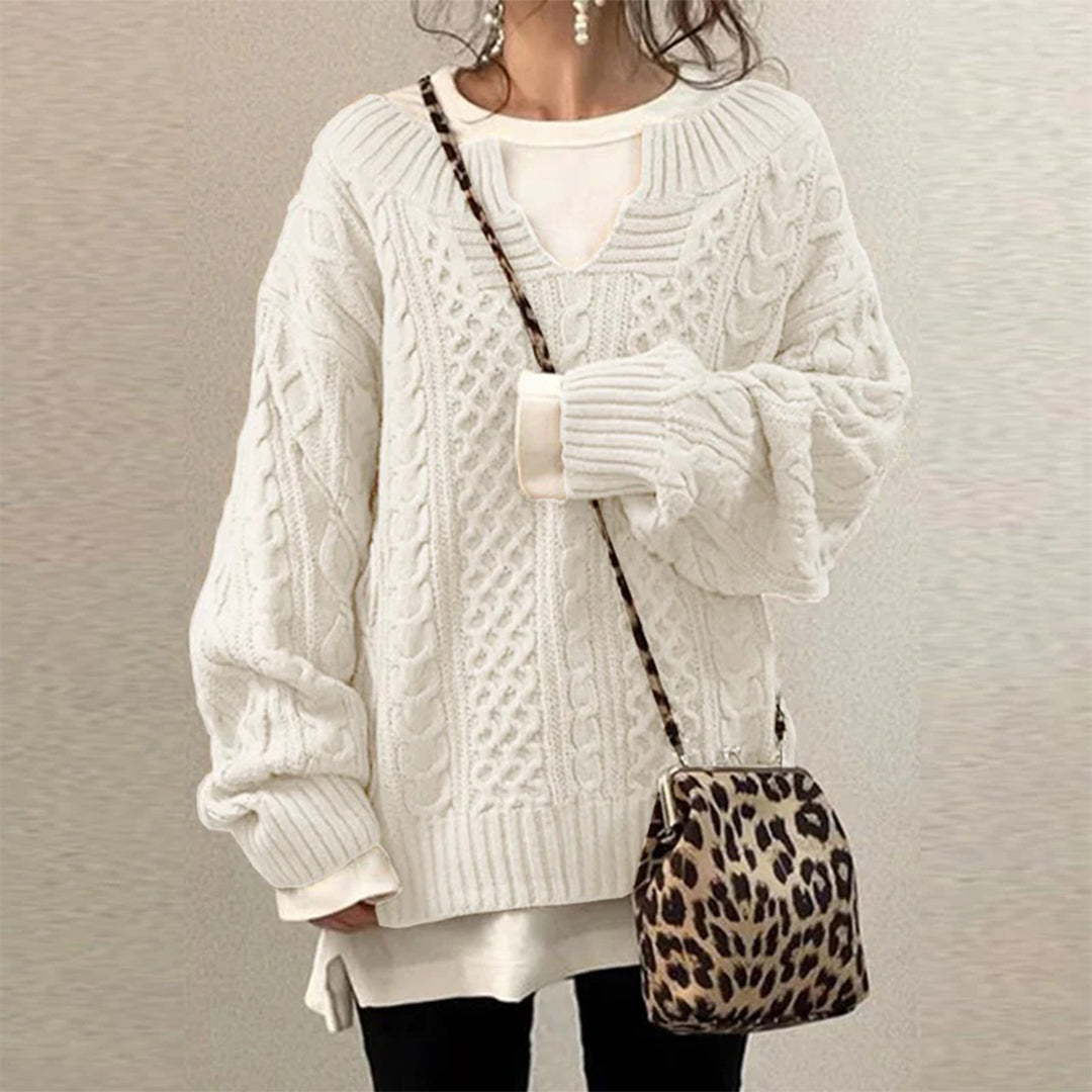 SOFFY - Winter Twisted Sweater-15519826182517-Nancy & Mae Savannah