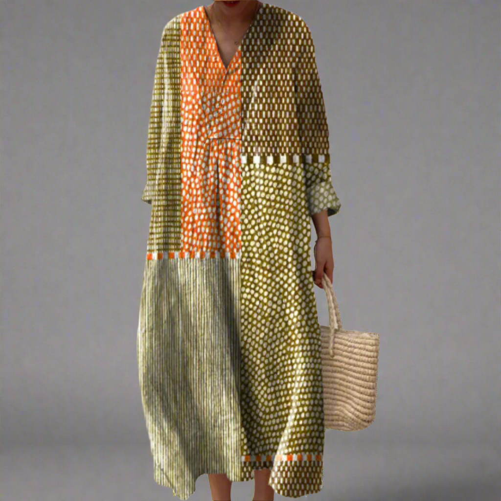 Samantha - Artistic Midi Dress-15543804854645-Nancy & Mae Savannah