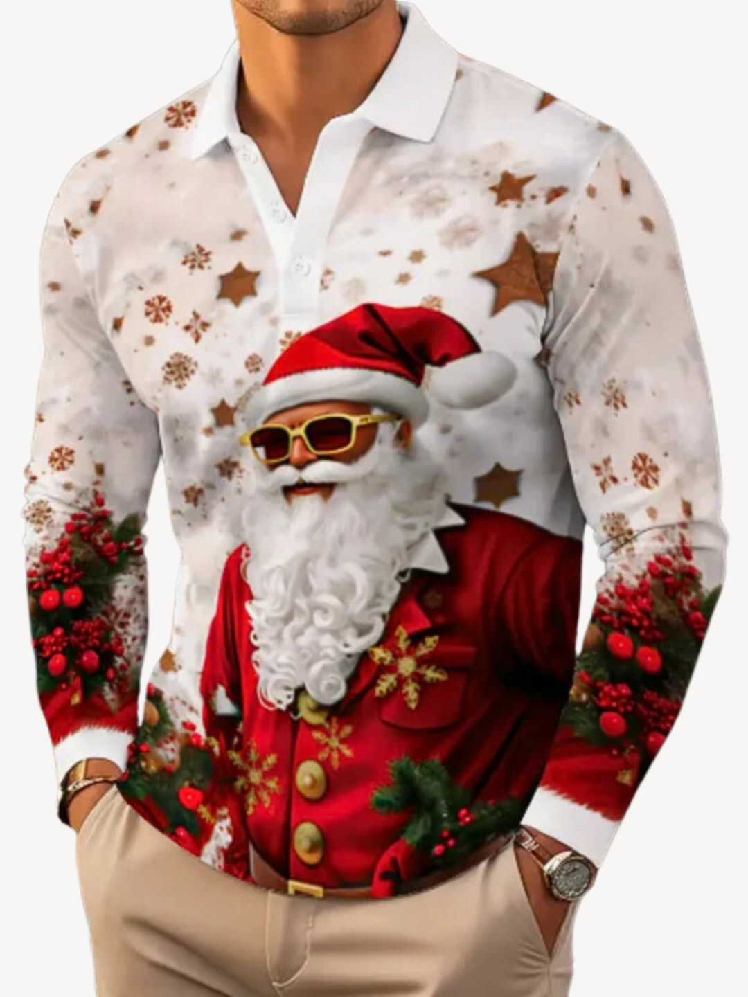 Santa Christmas Shirt-15553984102773-Nancy & Mae Savannah