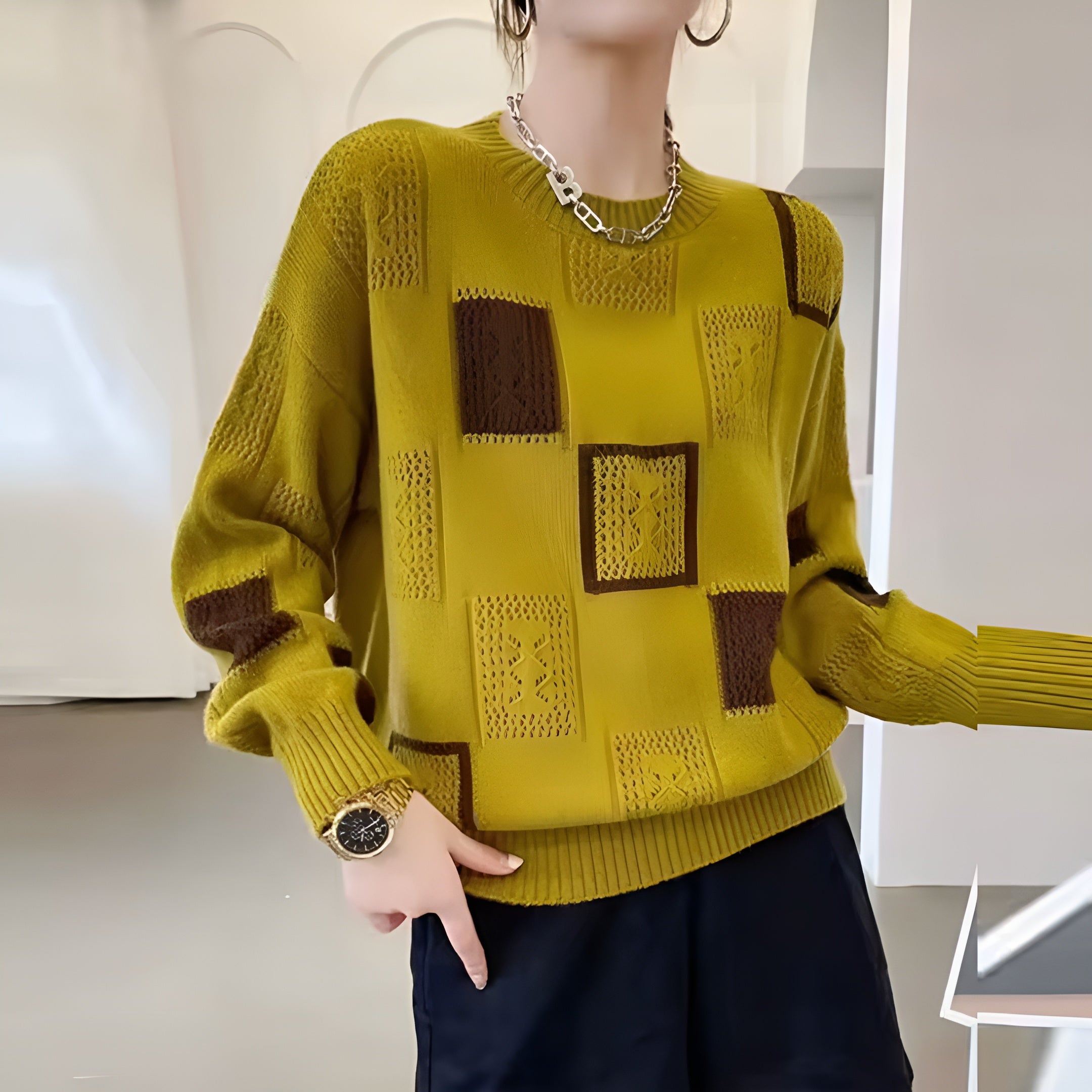 ALIDA - Unique and elegant feminine sweater-15519825625461-Mirella Fiore