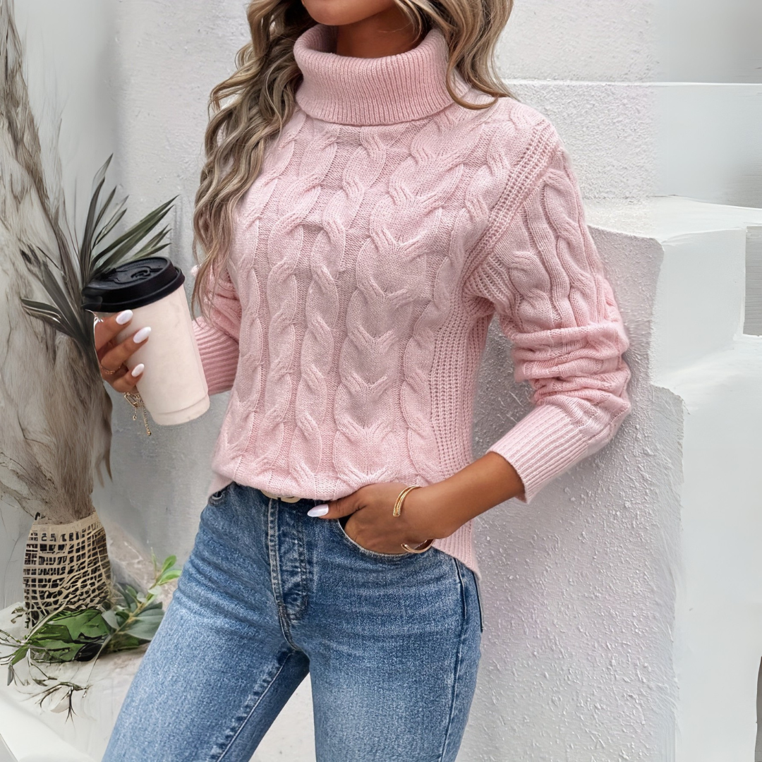 AMELIE - Elegant Jumper with a Roll Neck-15519826706805-Mirella Fiore