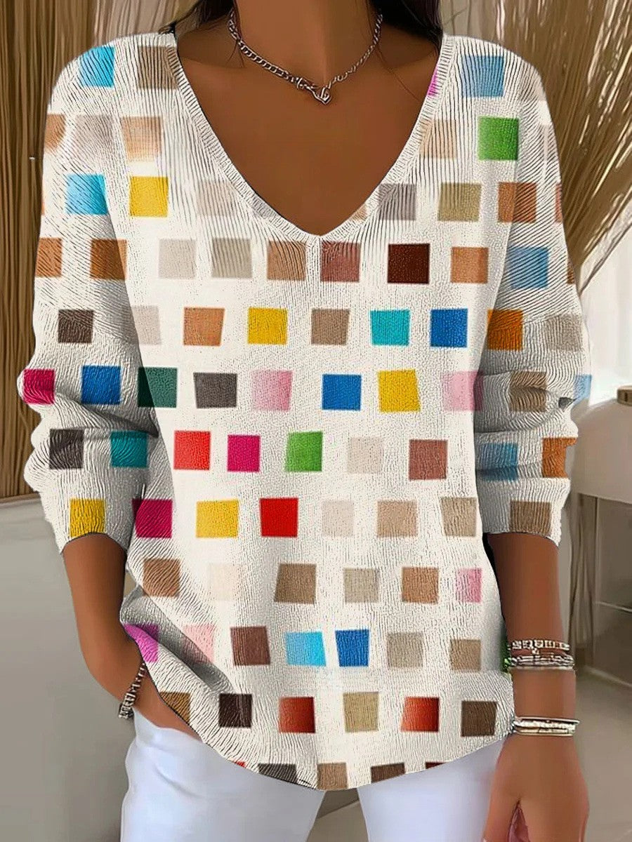 AMELIE - Sweater with a V-neck-15550859575669-Mirella Fiore