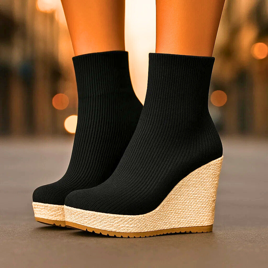 AMENA - KNIT PLATFORM BOOTS-15560642822517-Nancy & Mae Savannah