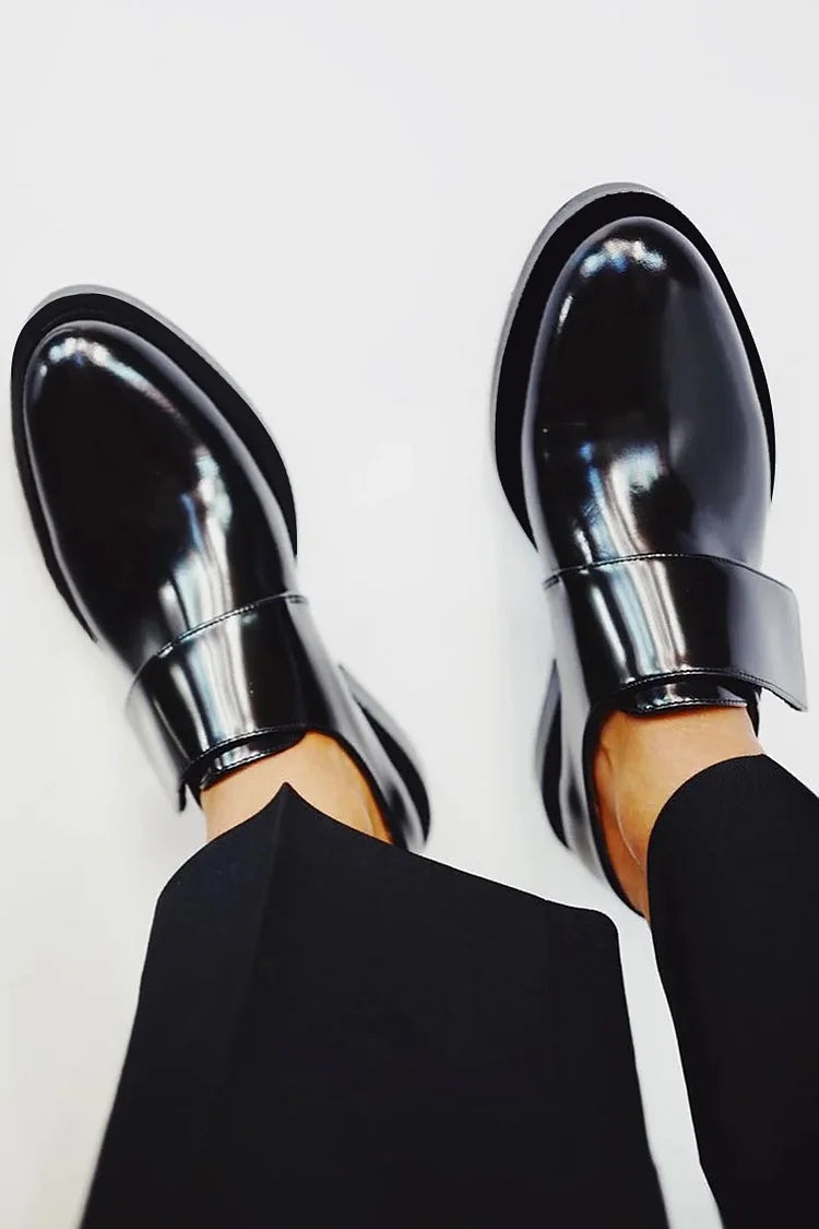 ANIKA - POLISHED STRAP LOAFERS-15553869021557-Mirella Fiore