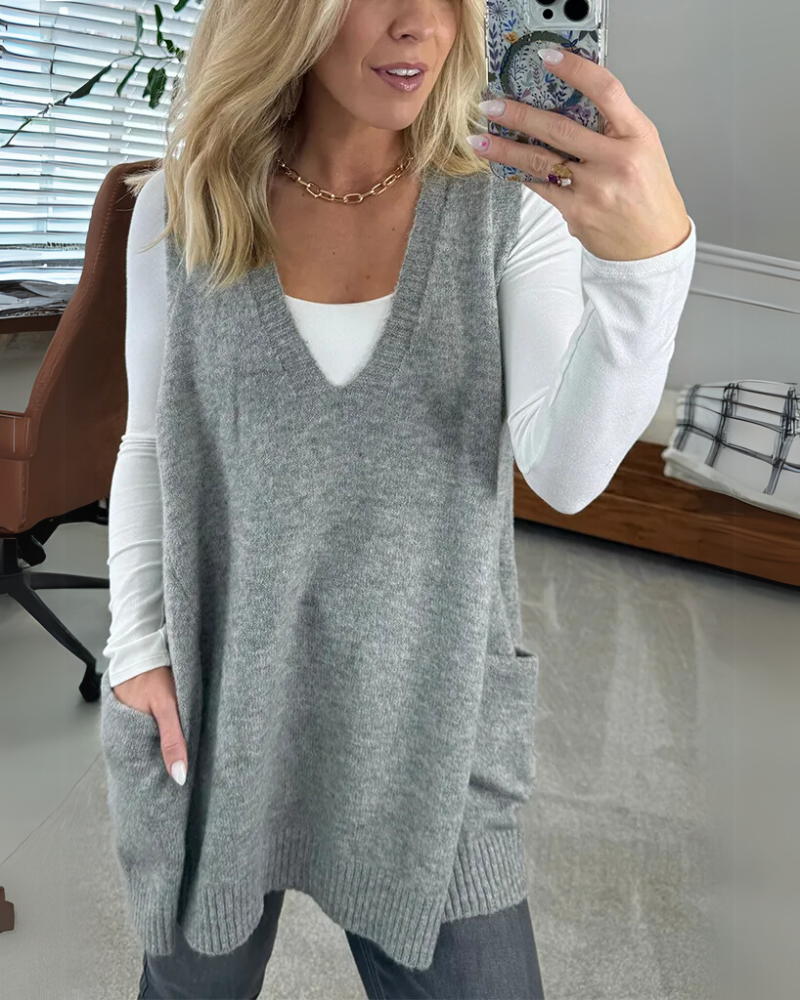 AROLA - Cozy Knit Vest-15519825330549-Mirella Fiore