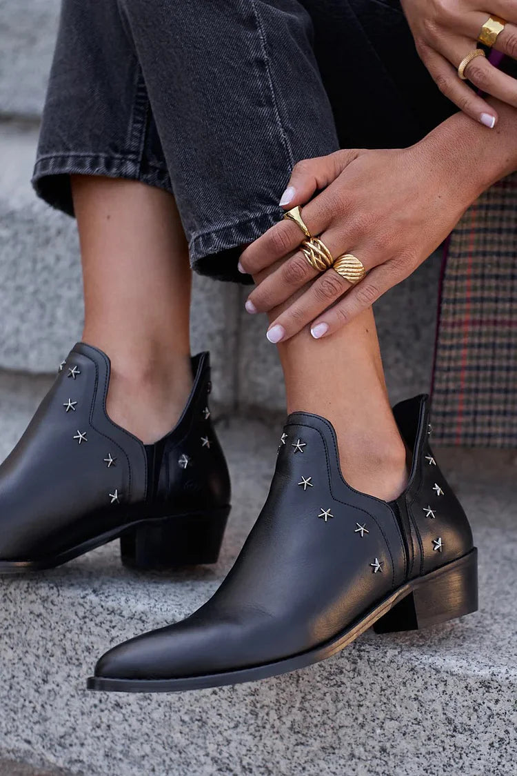 ASTRA - ANKLE BOOT WITH STAR DETAILS-15553869119861-Mirella Fiore