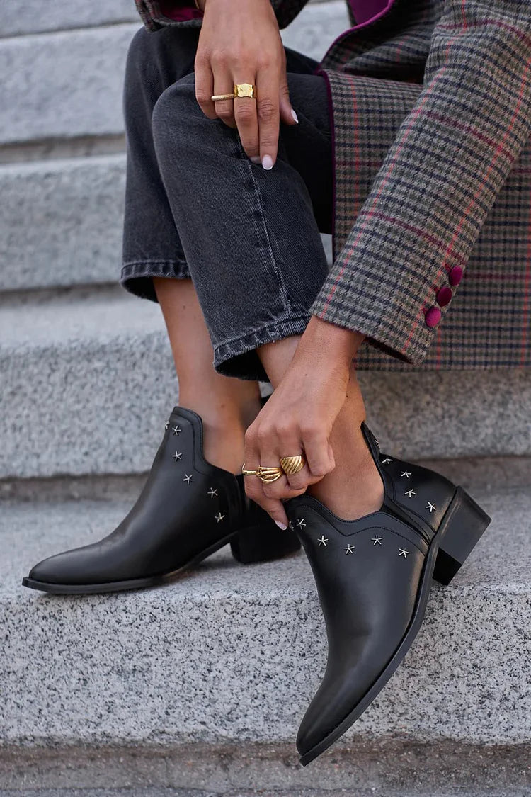 ASTRA - ANKLE BOOT WITH STAR DETAILS-15553869119861-Mirella Fiore