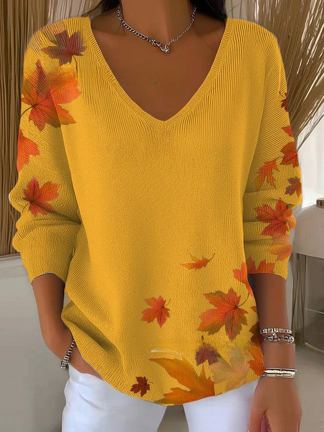 AURELIE - Sweater with a V-neck-15550860067189-Mirella Fiore