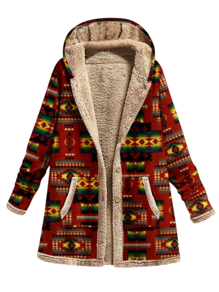 AURORA - COZY PRINT COAT-15549015294325-Mirella Fiore