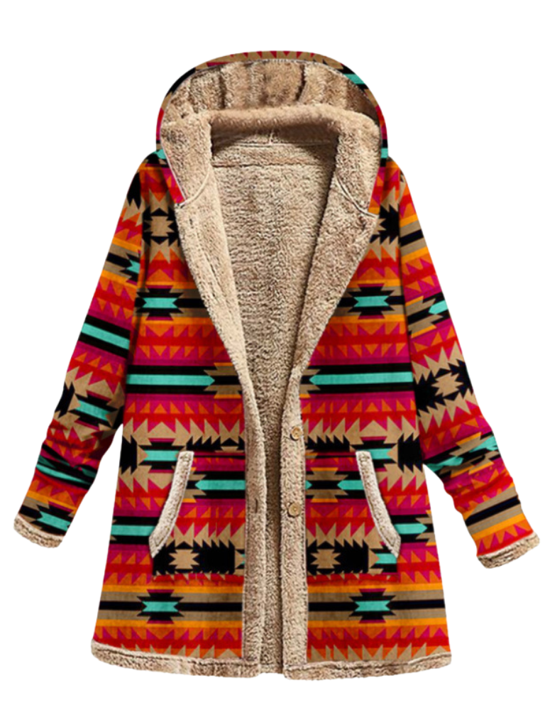 AURORA - COZY PRINT COAT-15549015294325-Nancy & Mae Savannah