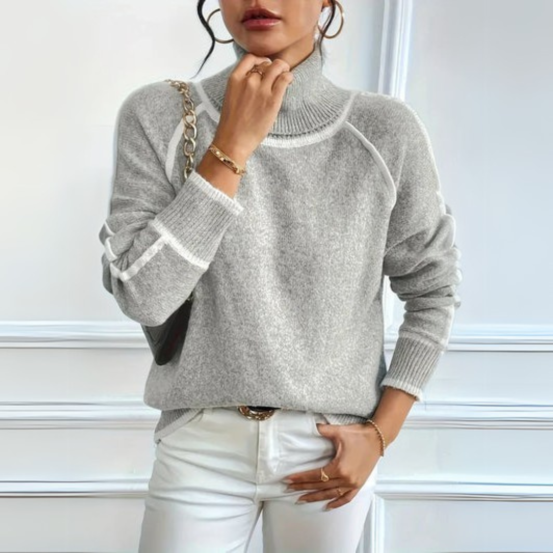 AURORA - Elegant Sweater with a Turtleneck-15519827755381-Mirella Fiore