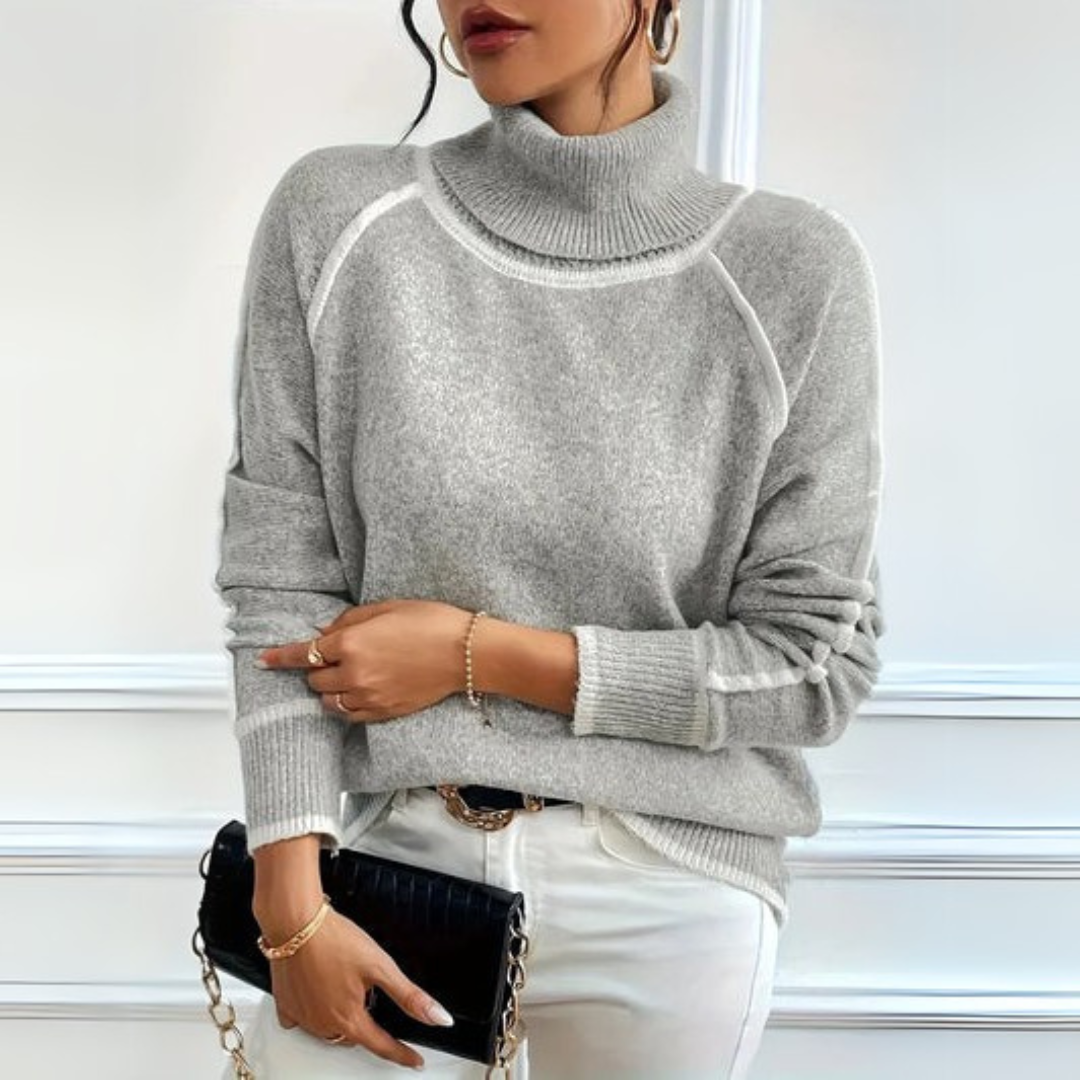 AURORA - Elegant Sweater with a Turtleneck-15519827755381-Mirella Fiore