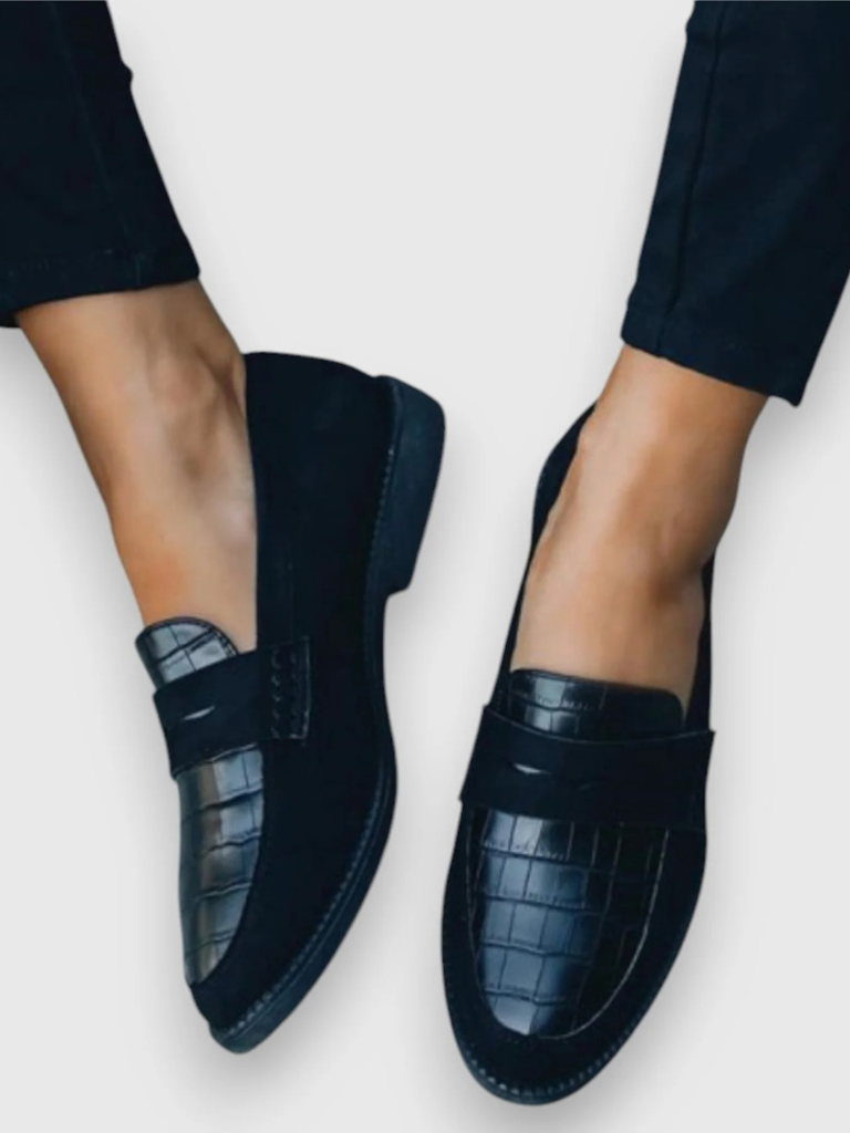 AVA - CROC DETAIL ORTHOPEDIC LOAFERS-15549014999413-Mirella Fiore