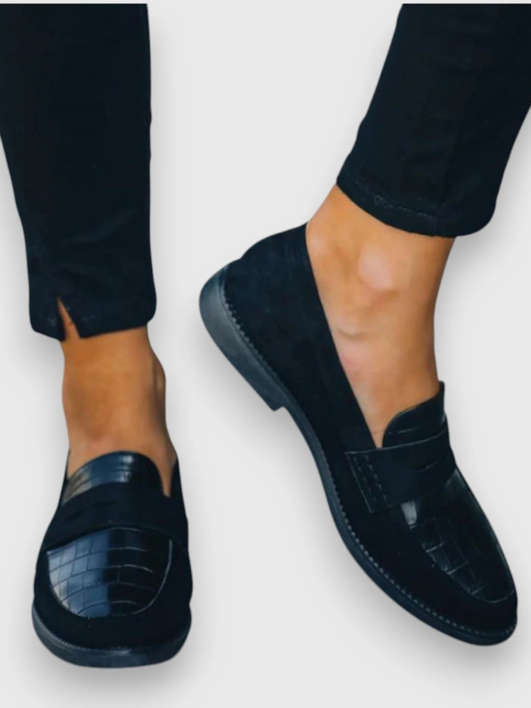 AVA - CROC DETAIL ORTHOPEDIC LOAFERS-15549014999413-Mirella Fiore