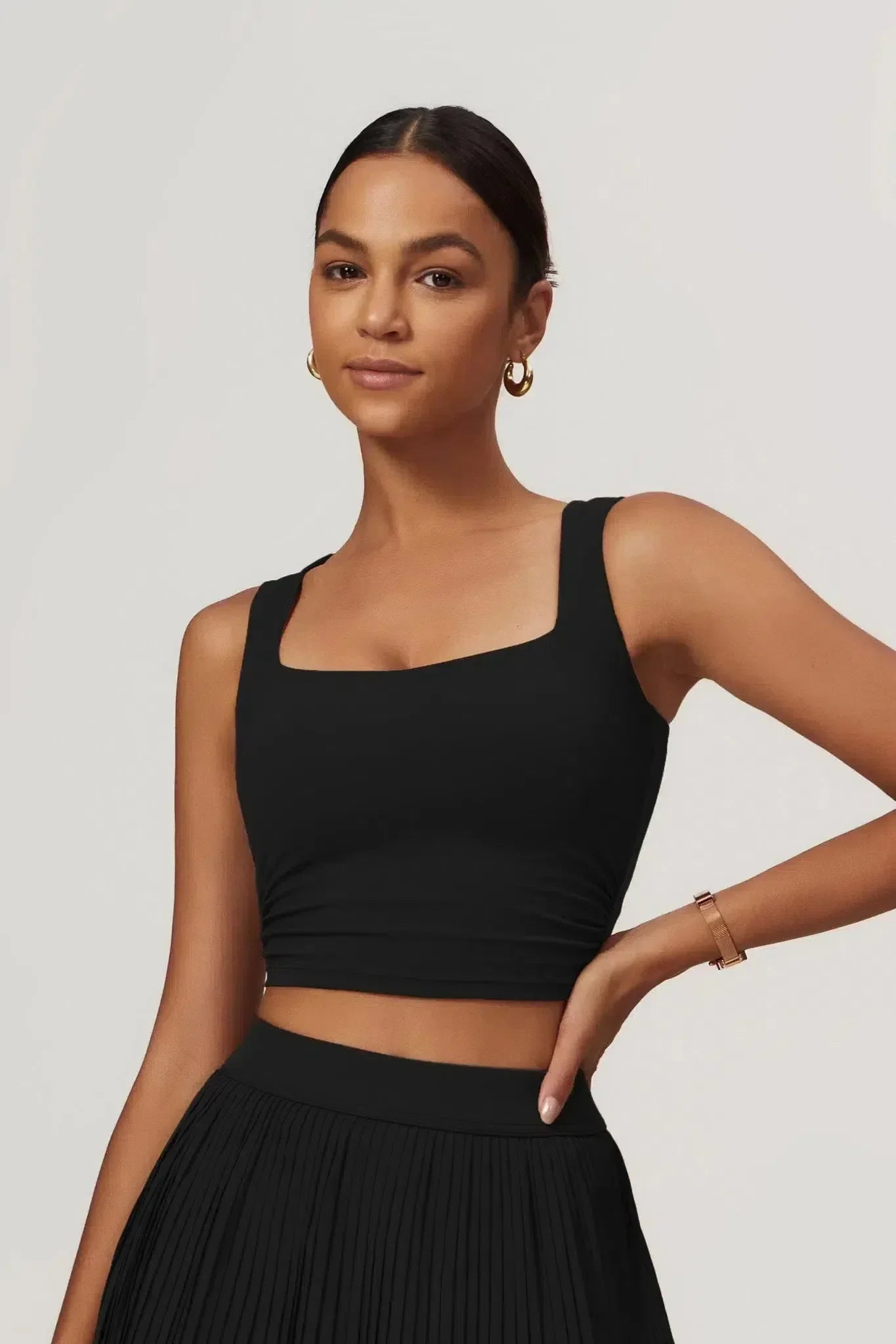 Abriana – Square neckline – Sleek fit top-15134027153781-Mirella Fiore