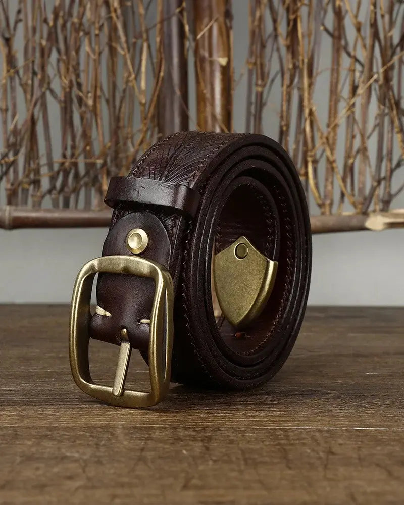 Adam Embossed Leather Belt-15553365541237-Mirella Fiore