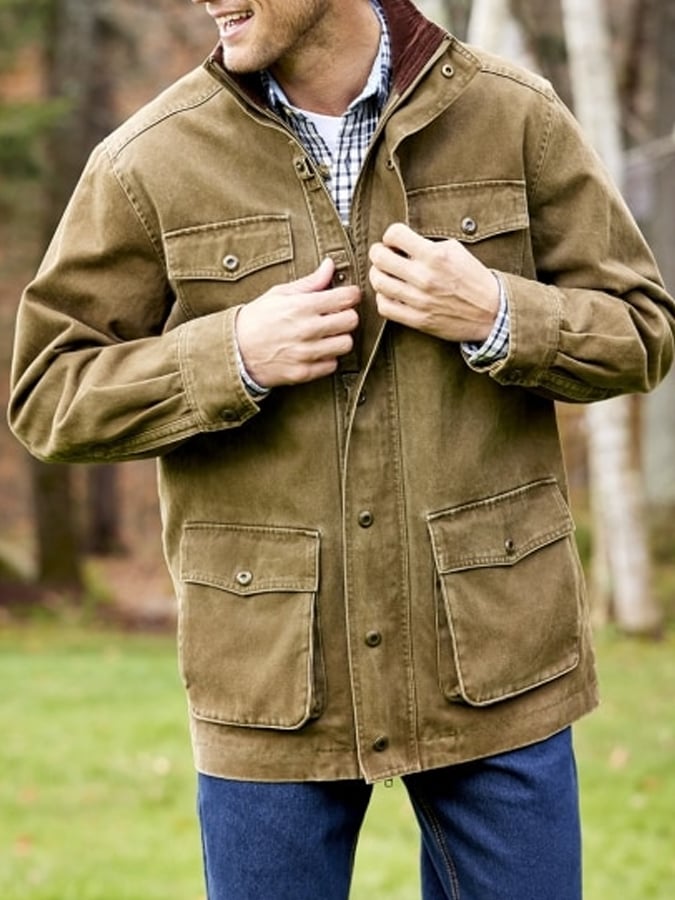 Adam - Men's Original Vermont Barn Coat Jacket-15551927484789-Mirella Fiore