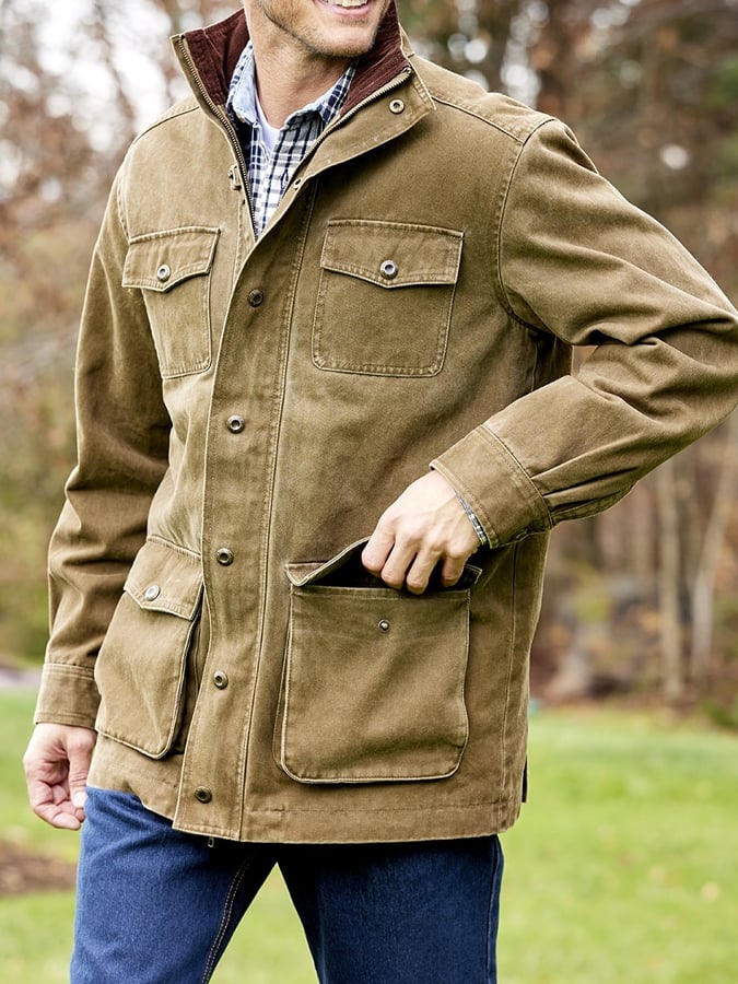 Adam - Men's Original Vermont Barn Coat Jacket-15551927484789-Mirella Fiore