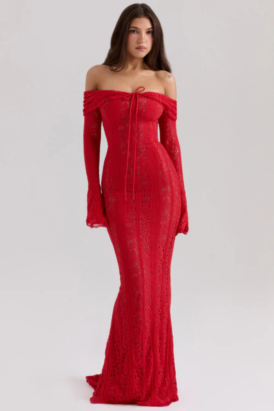 Adela – Off-shoulder detail – Maxi dress-15219759939957-Mirella Fiore
