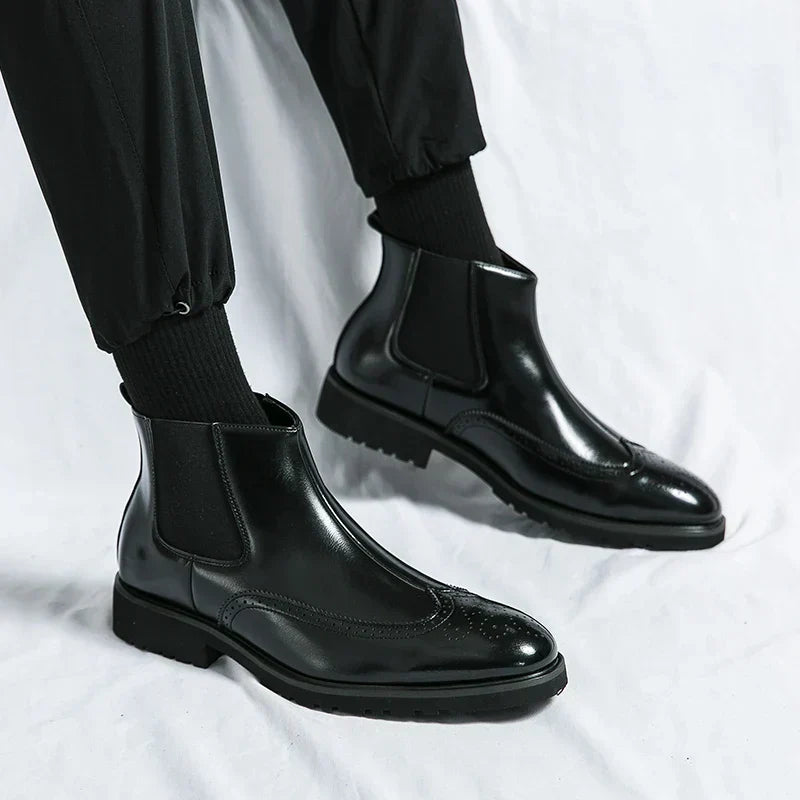 Adriel - Genuine Leather Chelsea Boots-15550769856885-Mirella Fiore