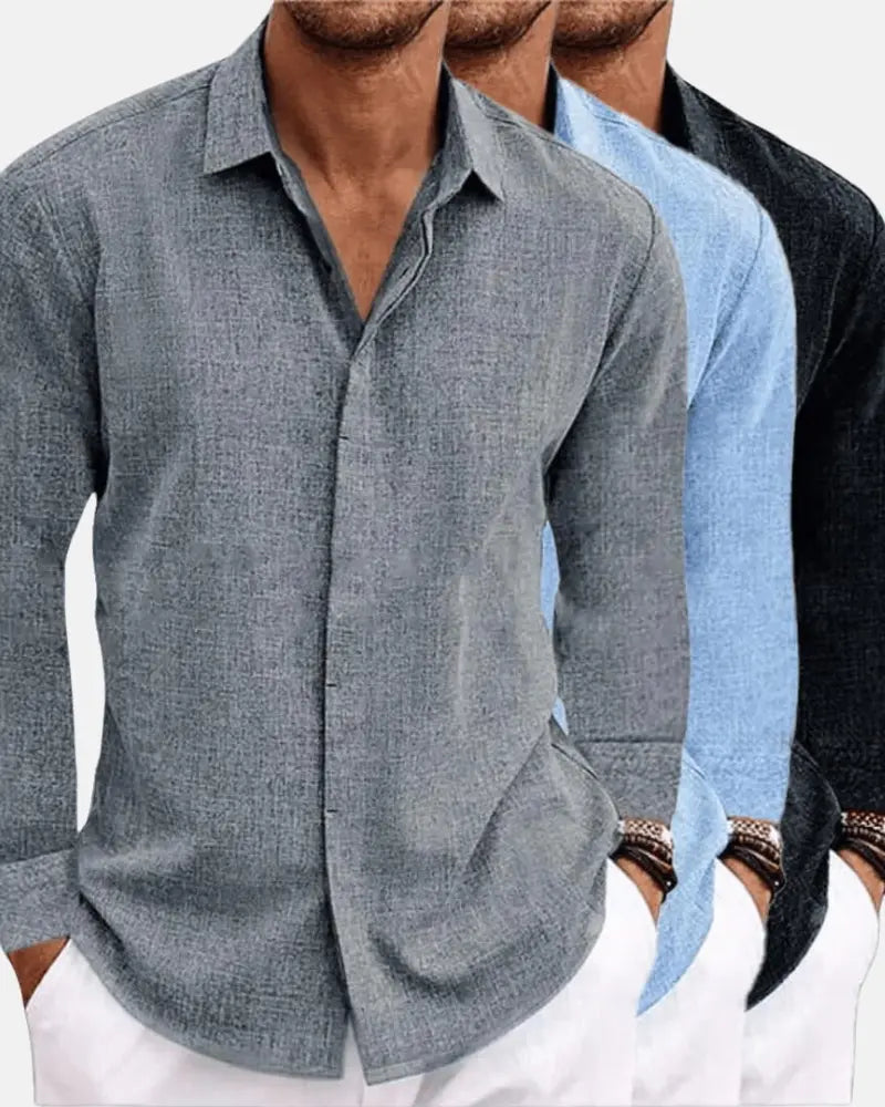 Adrien - Costa Linen Shirt-15553362755957-Mirella Fiore